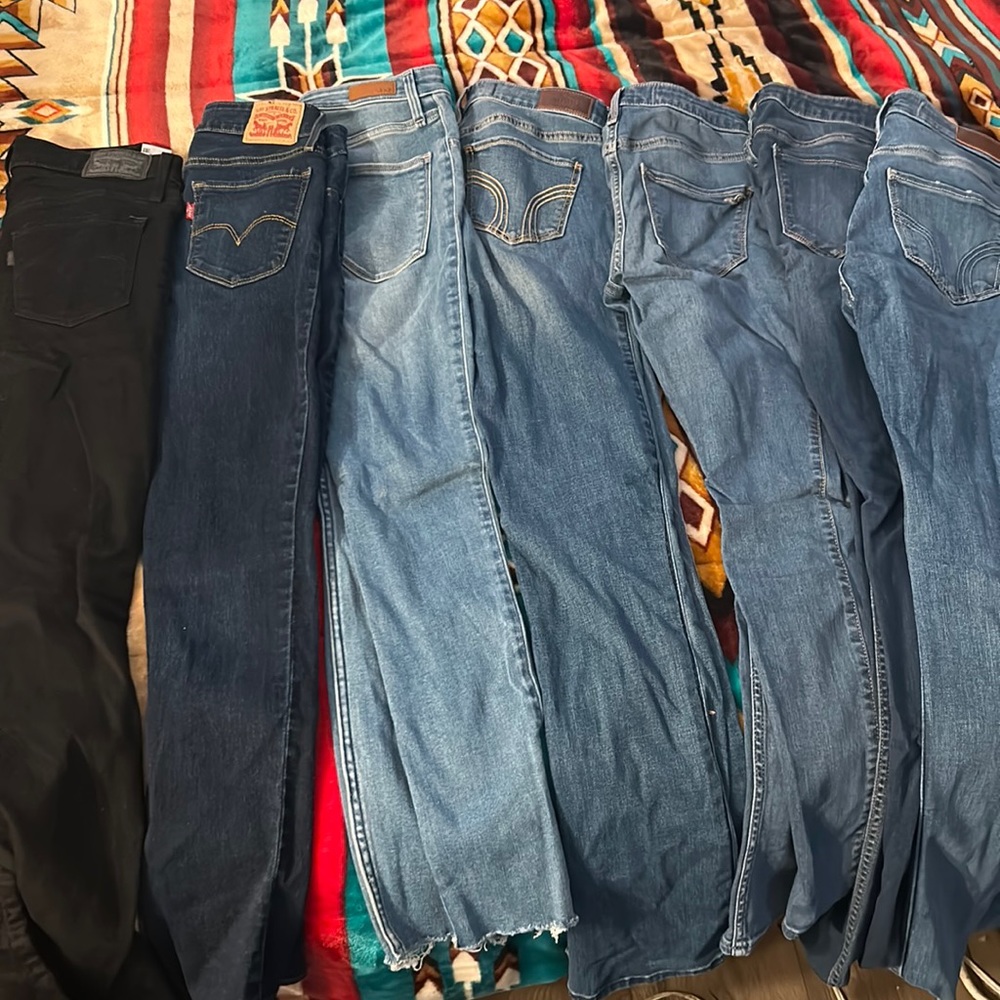 Levi’s, Abercrombie & Fitch, & and Hollister jeans going for sale